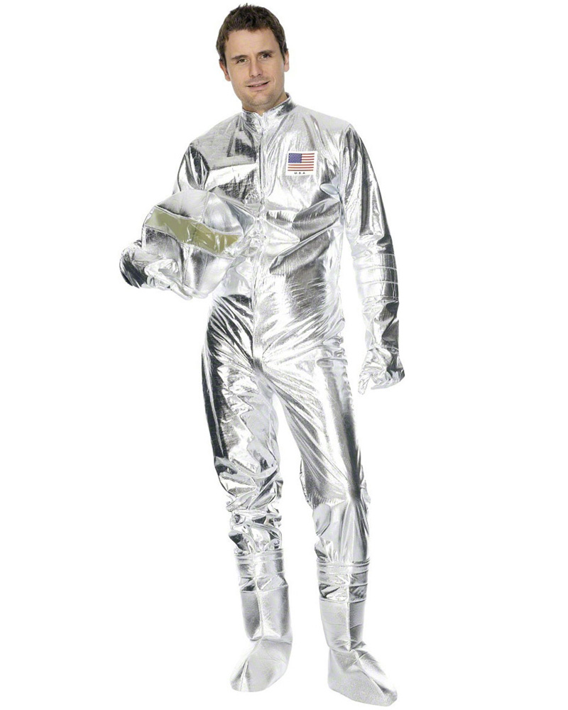 CL295 Spaceman Astronaut NASA Jumpsuit Moon Mens Fancy Dress Up Costume